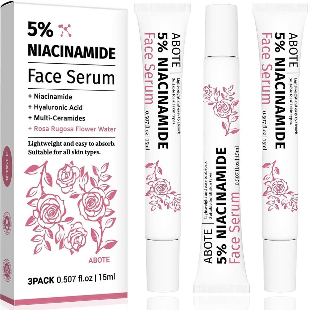 5% Niacinamide Serum with 5% Damascus Rose Water for Face Deep Hydration, Soothe